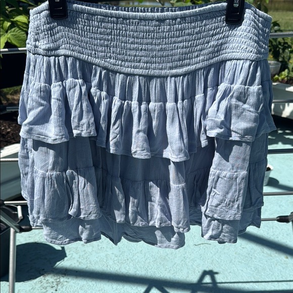 Hollister Sky Blue Smocked Skirt - Picture 5 of 5